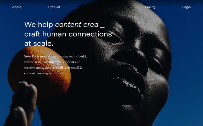 StoryPorts website preview
