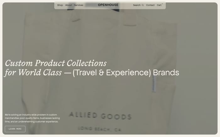 Openhouse website preview