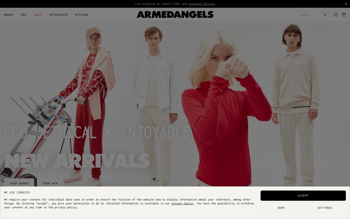 Armedangels website preview