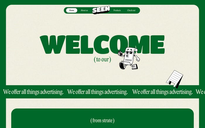Seen Advertising Agency website preview