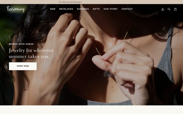Becoming website preview