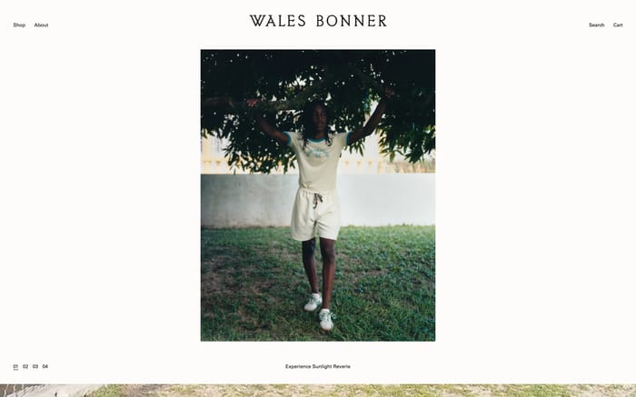 Wales Bonner website preview