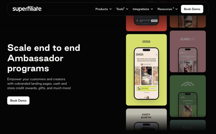 Superfiliate website preview
