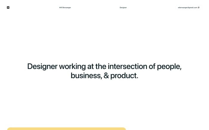 Will Berwanger website preview