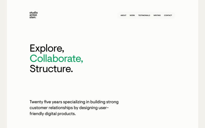 Anton Sten website preview