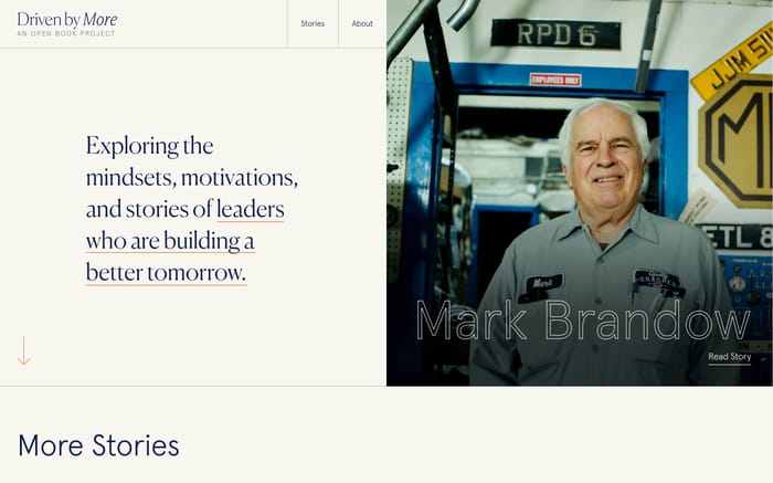 Driven by More website preview