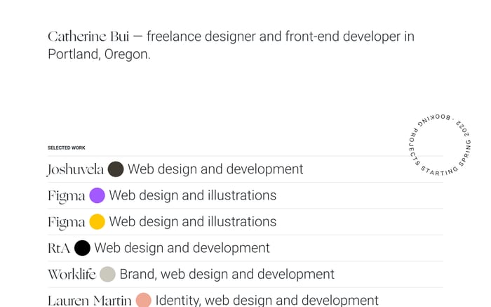 Catherine Bui website preview