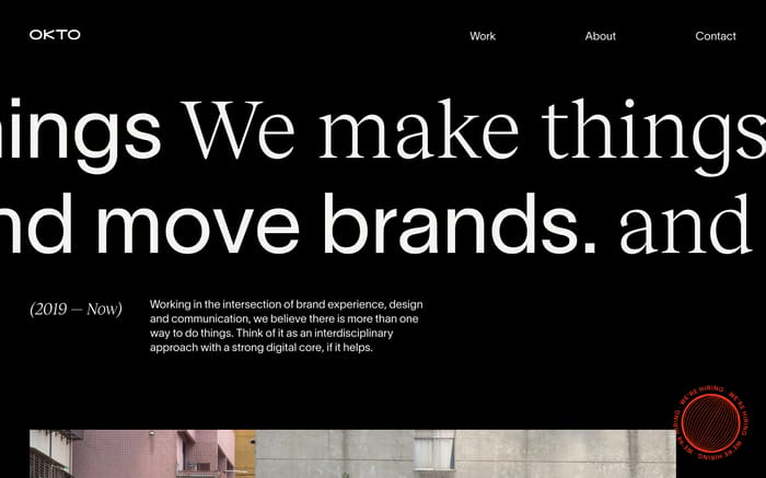 Okto website preview