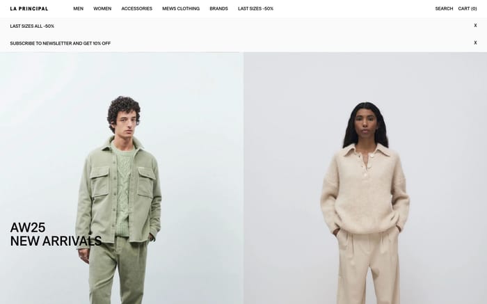 La Principal Shop website preview