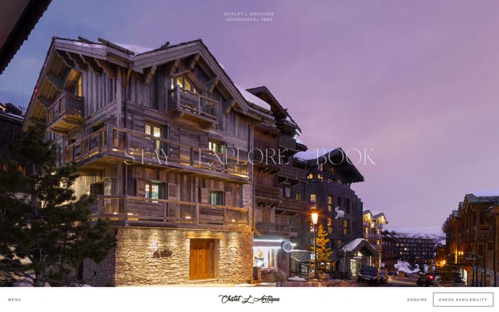 Chalet L'Arctique website preview