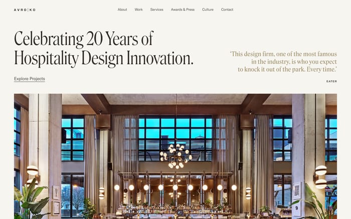 AvroKO website preview