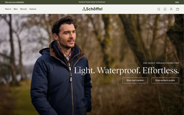 Schoffel Country website preview