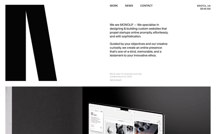 Monolif website preview