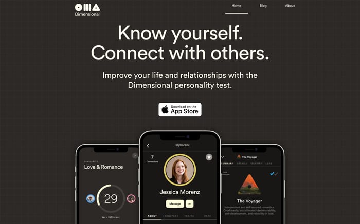 Dimensional website preview