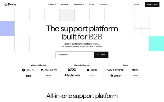 Pylon website preview