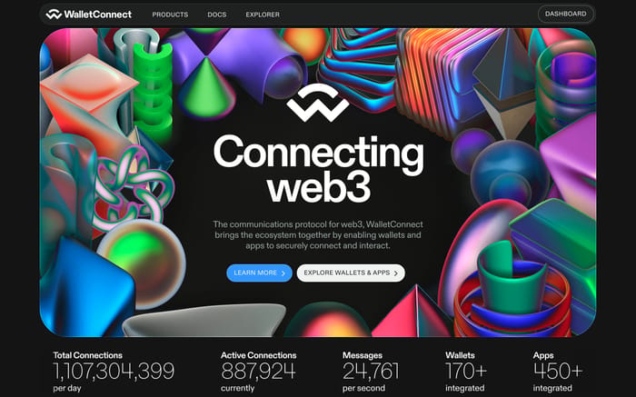 WalletConnect website preview