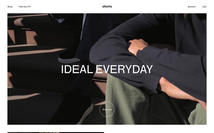 Atoms website preview