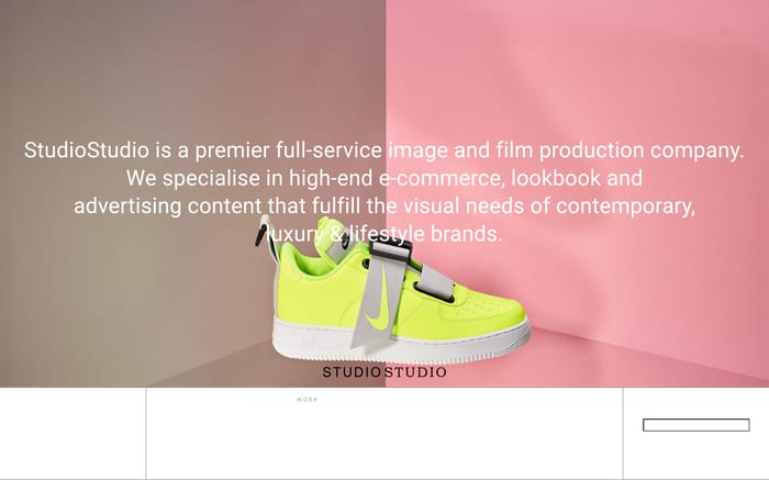StudioStudio website preview