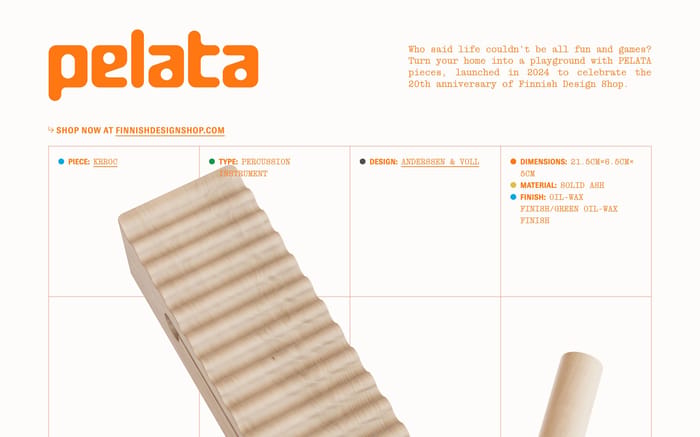 Pelata Pieces  website preview