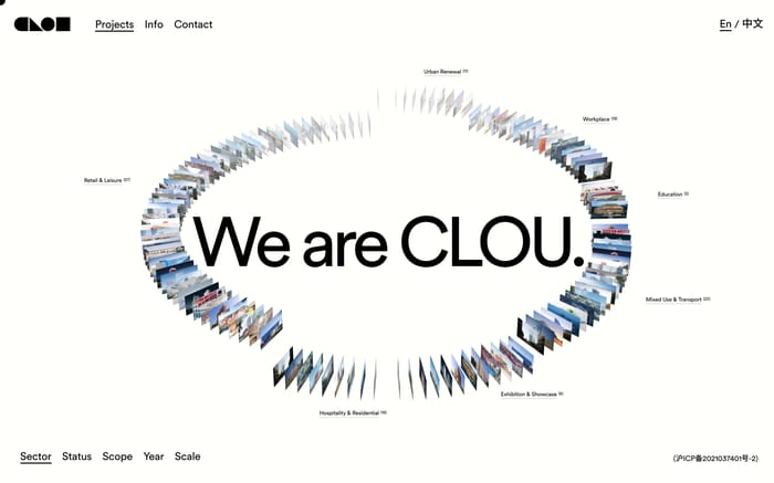 Clou architects website preview