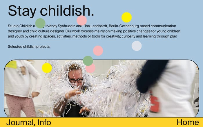 Studio childish website preview