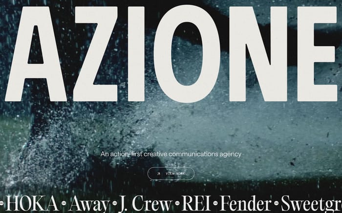 Azione website preview