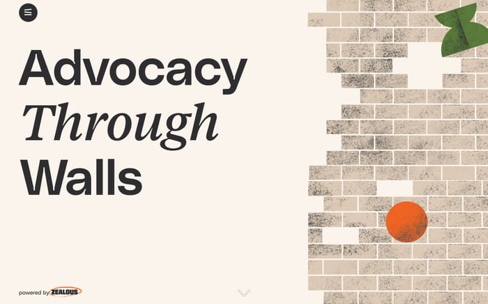 Advocacy Through Walls website preview