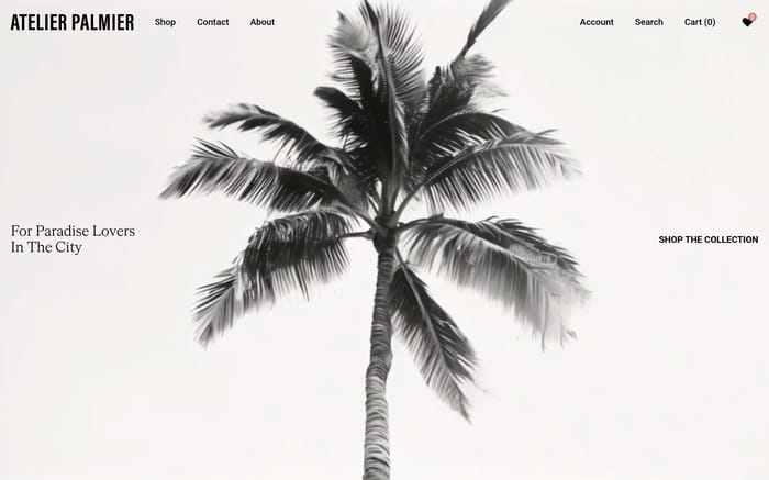 Atelier Palmier website preview