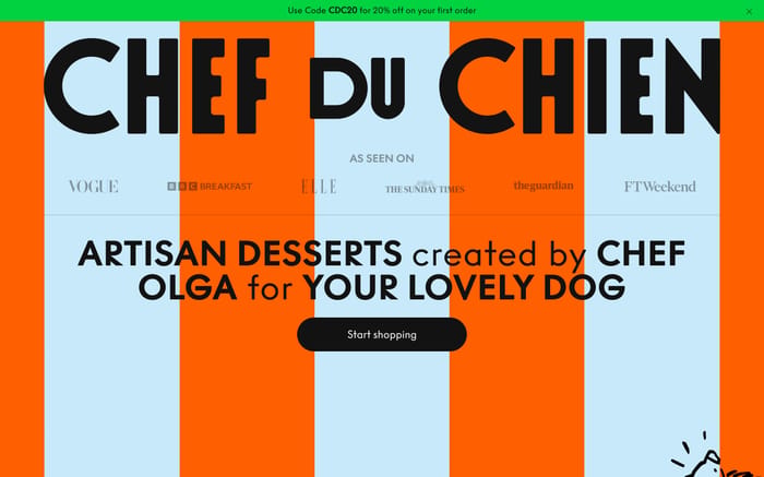Chef du chien website preview