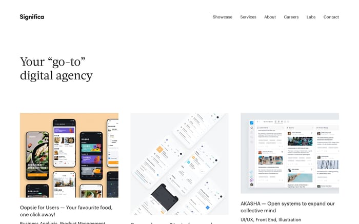 Significa website preview