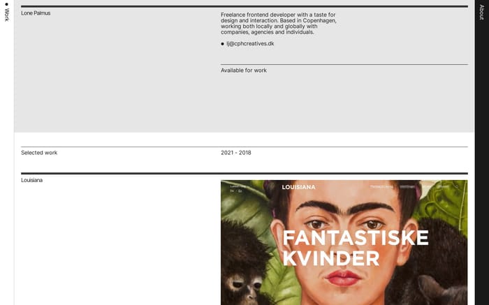 Lone Palmus website preview