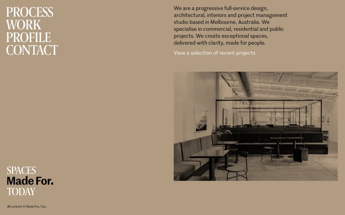 Made For. website preview