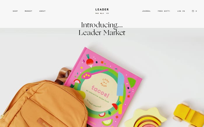Leader Bag Co. website preview