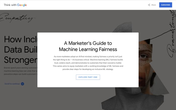 A guide to machine learning (ML) fairness website preview
