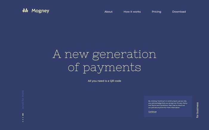 Mogney website preview