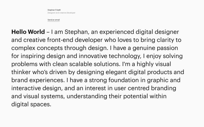 Stephan Friedli website preview