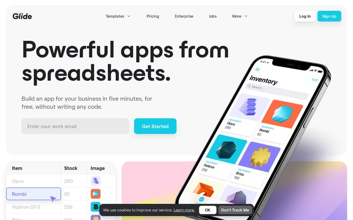 Glide website preview
