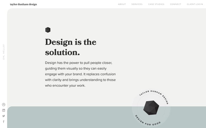 Taylor Dunham Design website preview