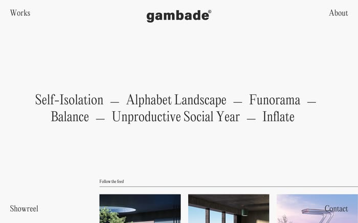 Gambade website preview