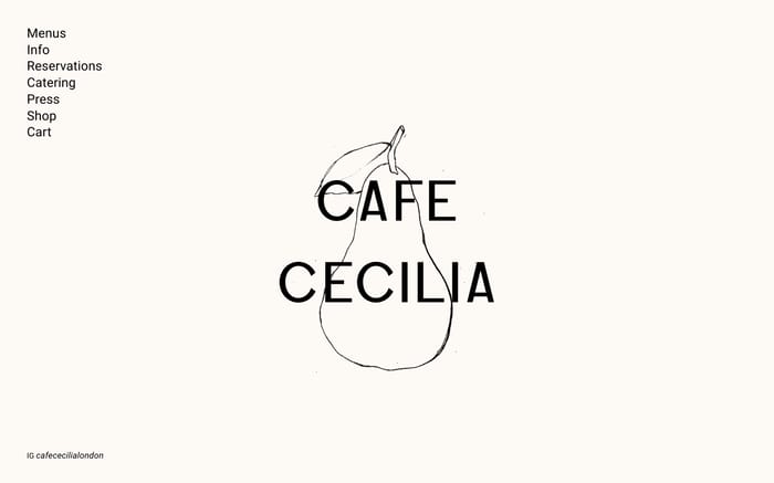 Café Cecilia website preview