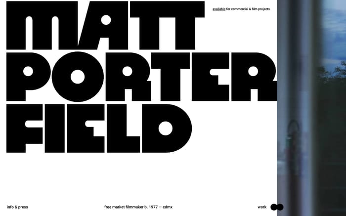 Matthew Porterfield website preview