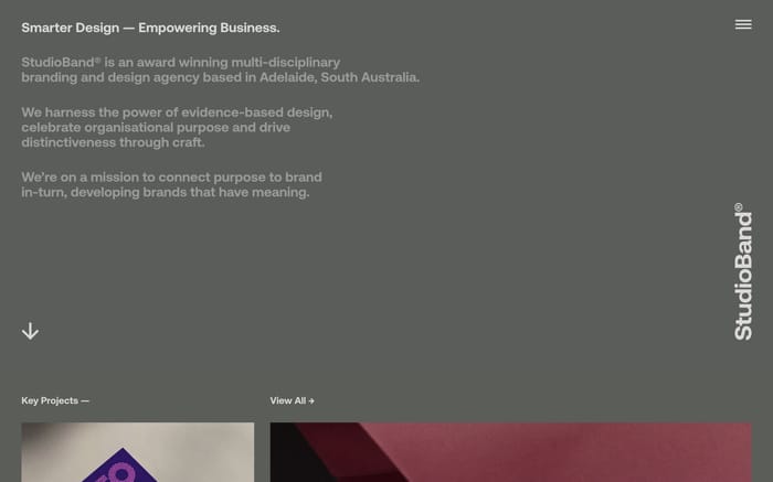 StudioBand website preview