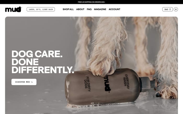 Mud website preview