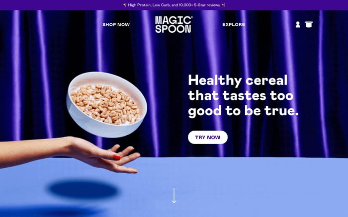 Magic Spoon website preview