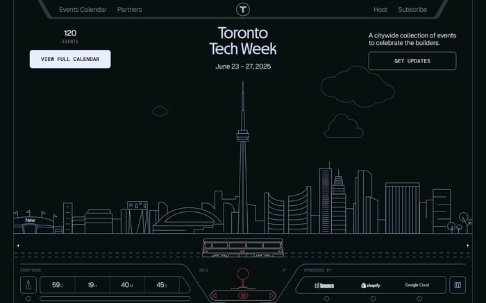 Toronto Tech Week website preview