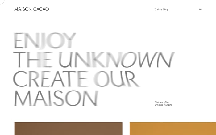 Maison Cacao website preview