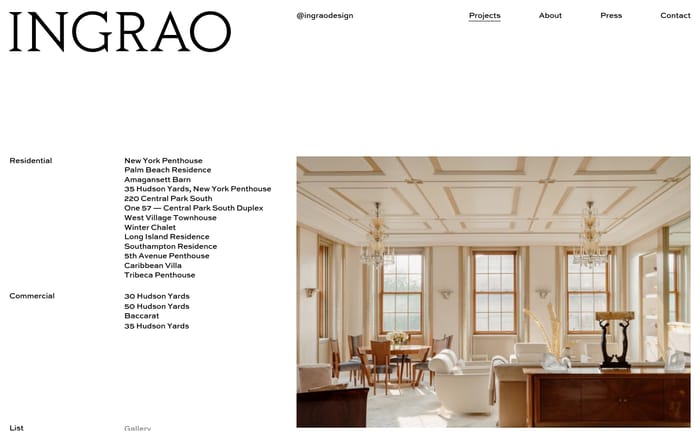 Ingrao website preview