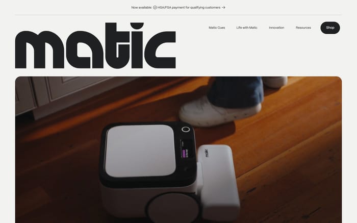 Matic website preview