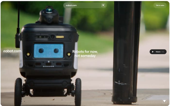 Robot website preview