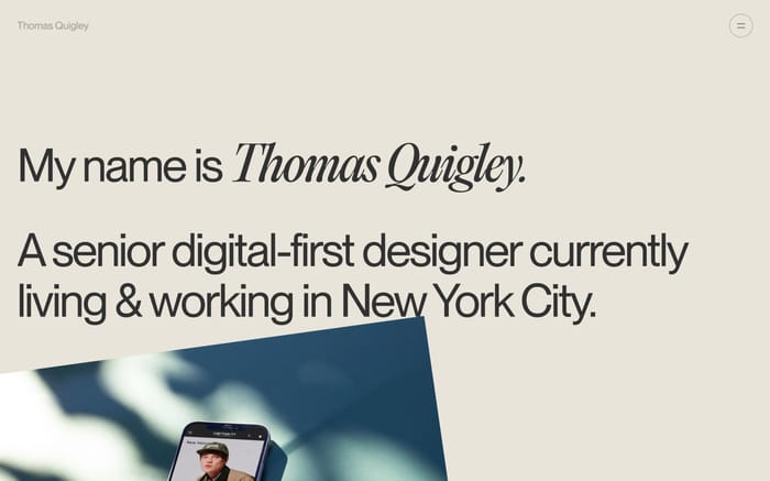 Thomas Quigley website preview